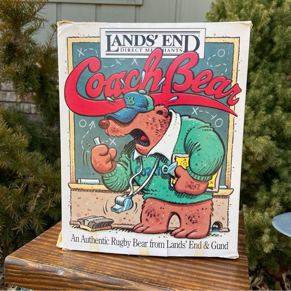 Like New - Vintage 1991 Lands' End Rugby  Coach Bear - Picture 2 of 15